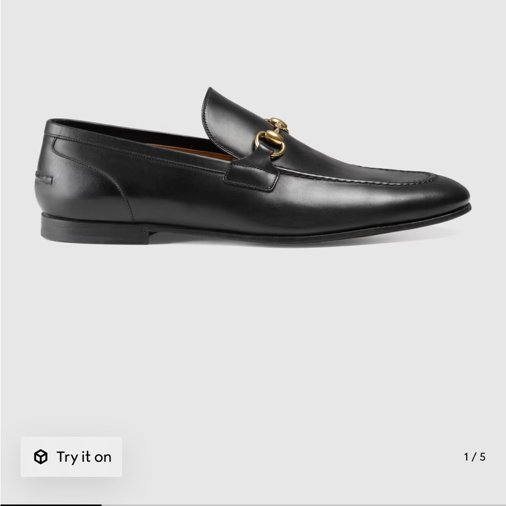 Men's Black Leather Loafers
